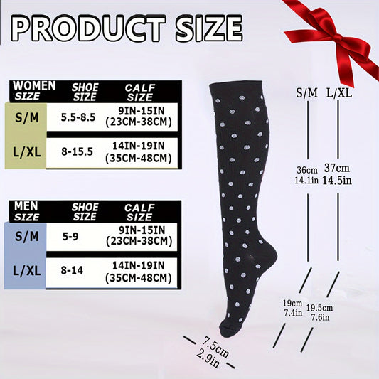 4 Pairs of Ultra-Comfortable Compression Socks - Compression for Women and Men - 15-20mmHg Graduated Support, Over the Calf Design for Maximum Comfort, Ideal for Runners, Nurses, Travelers, and Post-Workout Recovery