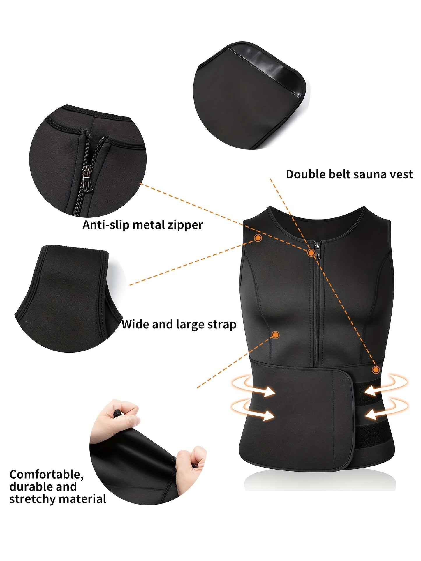 Adjustable Compression Men's Tank Top - Waist Trainers for Men