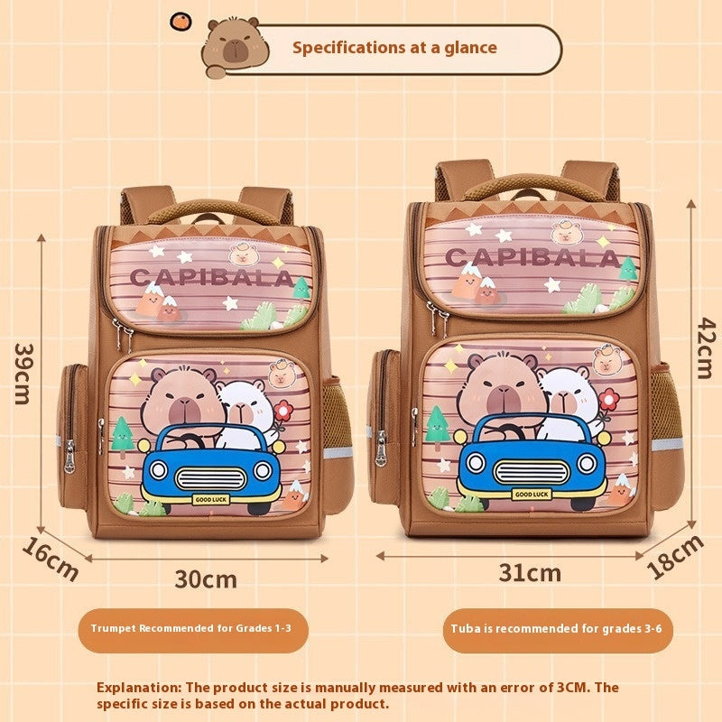 New Capabala Primary School Student Large Capacity Cute Schoolbag For Children