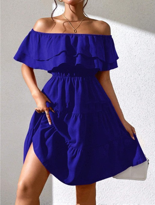 Solid Color Casual Mid-length Dress Spring And Summer All-match