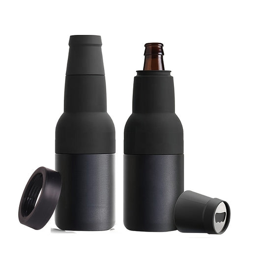 1pc Beer Bottle Insulator Can Cooler With Bottle Opener 12 Oz 304 Stainless Steel 3 In 1 Beer Cooler Beer Gifts For Men Slim Can Insulated