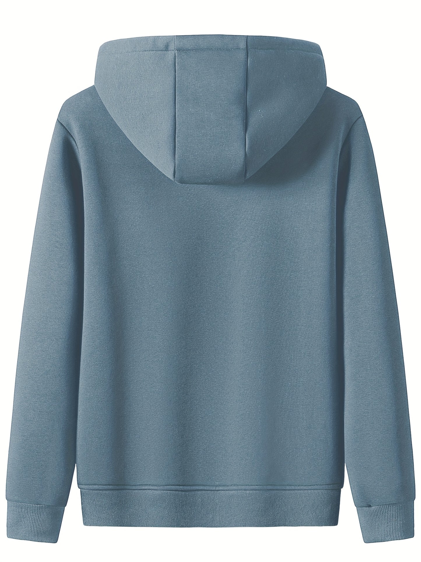 Cozy Fleece Thermal Hooded Jacket for Men - Soft, Warm, and Water-Resistant with Zipper Closure and Adjustable Drawstrings for Winter Outdoor Activities - Perfect for Casual Daily Wear, Hiking, Camping, and Skiing