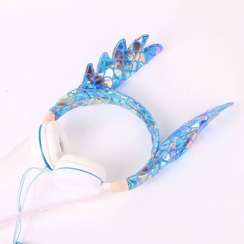 Cute And Cute Airbag Head-mounted Luminous Earphones