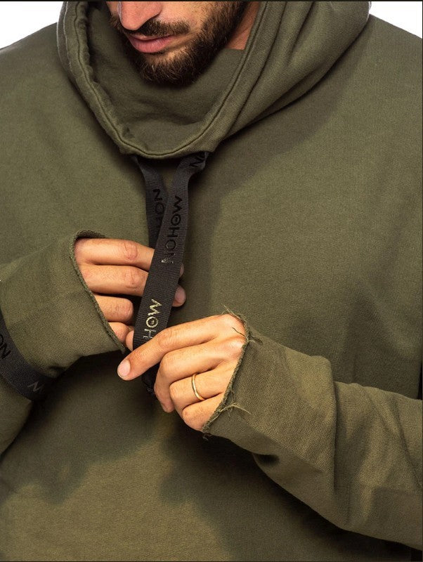 Youth Popular Casual Wool Sweater With Hooded Collar